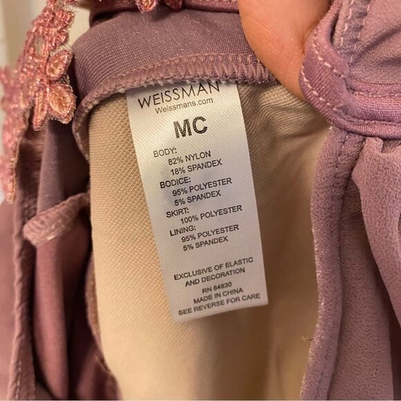 WEISSMAN Dance Costume mauve lavender Fate And Destiny 12752 Child MC 10/12 - Picture 10 of 13